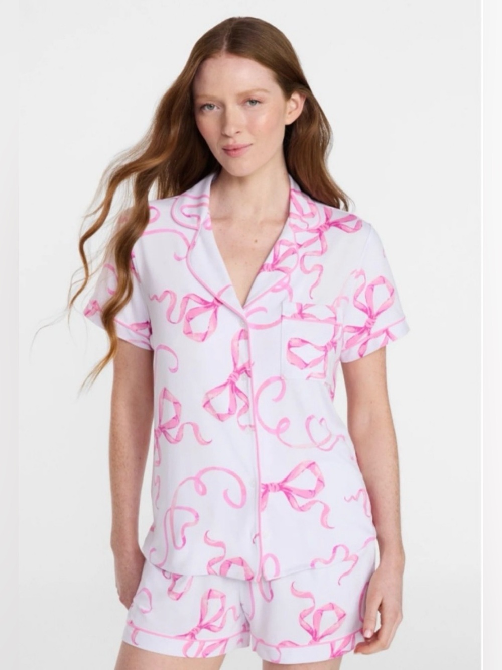 NWT Cute and Super Soft Pink Bows Pajama Set